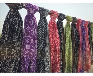 Authentic Handmade Block Print Cotton Pareo Sarong Floral Scarf, Stole & Dupatta Soft, Lightweight, Eco-Friendly - Product Image 1