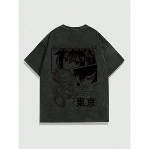 Camiseta Extra Grande de Alta Calidad 100% Algodón, Impresión Gráfica Personalizada, Camiseta Pesada Lisa para Hombre, Unisex - Product Image 6