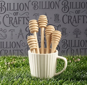 Cuchara de Madera Natural para Miel, Cuchara de Miel con Mango Largo, Dispensador de Miel para Servir Té, Café y Desayuno - Product Image 1