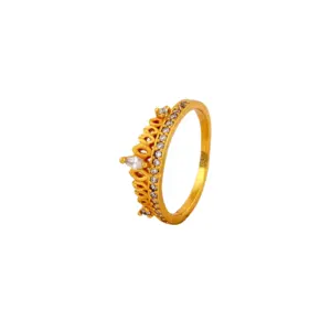 2024 Best Quality 3/13 LCW -75 LADIES CROWN RING Gold Plated ring With Cheap Price From India
