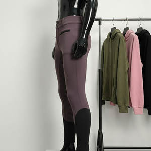 Pantalones ajustados de equitación para mujer, de color liso, personalizados y de alta calidad, fabricados en fábrica, para competición. - Product Image 5