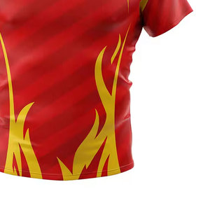 ชุดกีฬา โพลีเอสเตอร์ 100% เสื้อรักบี้สั้นแบบสั่งทำพิเศษ คุณภาพพรีเมียม ระบายอากาศได้ดี ป้องกันแบคทีเรีย แห้งเร็ว สำหรับผู้ใหญ่ แบบยูนิเซ็กส์ - Product Image 4