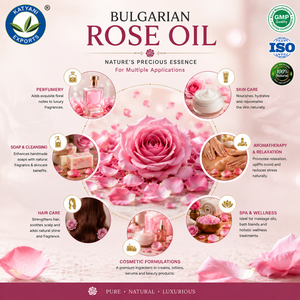 Bulgarian Rose <b>Essential</b> <b>Oil</b> 1 KG Rosa Damascena Flower <b>Oil</b> 100% Pure & Natural Premium Floral Botanical Ingredient - From India - Product Image 4