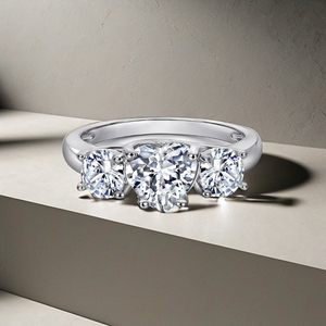 J&C Joyería Minimalista Moderna con Corte Redondo de Moissanita, Oro Real de 925 Plata de Ley, Chapado en Oro de 18K para Mujer, Joyería One Cata - Product Image 3