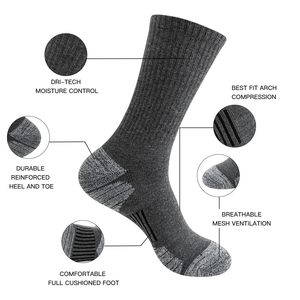 High Quality Custom Logo Men's Winter Sports <b>Socks</b> Long Warm Breathable Casual <b>Socks</b> with Anti-Slip Feature Woven Technique - Product Image 3