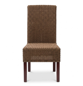 Modern Handwoven Rattan <b>Dining</b> <b>Chair</b> High Back Wooden Legs Restaurant Cafe Hotel Wholesales Natural Wicker <b>Chairs</b> - Product Image 3