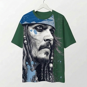 T-shirt noir imprimé King Michael Jackson pour homme, manches courtes, col rond, coupe ample, style jersey décontracté, 100 % coton, écologique - Product Image 3