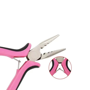 Brand Quality 4 Pcs Professional Stainless Steel & Plastic Hair <b>Extension</b> & <b>Beading</b> Tool Kit with Needle Hook Custom Packaging - Product Image 6