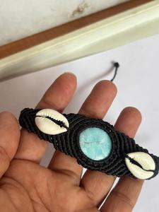 สร้อยคอมาคราเม่สีดำทำมือ ดีไซน์ผีเสื้อ กำไลข้อมือ ของขวัญสำหรับผู้หญิง - Product Image 1