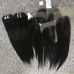 Extensiones de pelo liso natural con cierre de gran cantidad al por mayor, muestra gratis, envío rápido, color negro, extensiones de pelo liso - Product Image 2