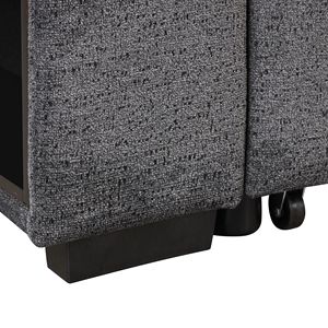 Divano letto angolare a L estraibile reversibile con mensola laterale e 2 sgabelli, divano letto componibile reversibile con contenitore - Product Image 3