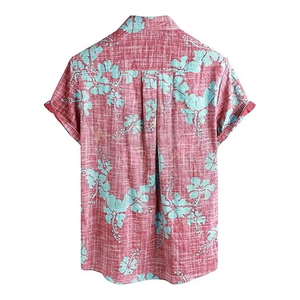 Chemises hawaïennes pour hommes à poche avant, décontractées, à fleurs, à manches courtes, boutonnées, chemises de plage tropicales, chemises d'été pour hommes - Product Image 2