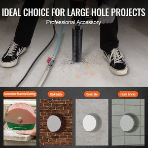 Punta diamantata da 2,5 pollici per foratura a umido/a secco per muratura e cemento, 5000 giri/min, con adattatore per punta pilota per l'uso su mattoni e blocchi - SA - Product Image 4