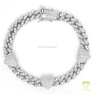 Collar de Cadena de Plata de Ley 925 con Colgante de Corazón de Diamante Cultivado en Laboratorio en Diseño Clásico para Minoristas - Product Image 2