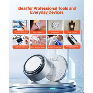 Lot de 4 piles alcalines bouton LR44 1,5 V AG13 357 303 SR44 sans mercure (40 piles au total) - Product Image 5