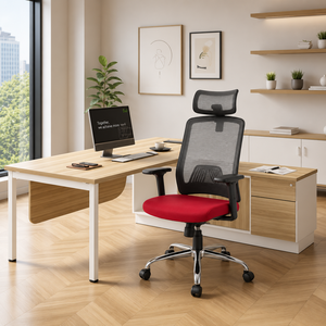 Escritorio Ejecutivo Moderno en Forma de L con Gabinete de Almacenamiento, Muebles de Oficina de Acero para Uso Comercial y en el Hogar, Sistema de Oficina AY - Product Image 1