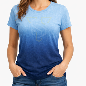 T-shirt pour femmes tendance, design uni, léger, en coton doux et fibre de bambou, manches courtes, vêtement décontracté, séchage rapide - Product Image 1