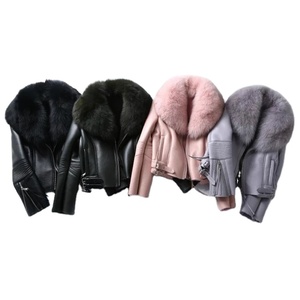 Nouvelle veste bombardier en cuir PU veste en cuir de fourrure personnalisée pour femmes 2023/2024/2025 - Product Image 1