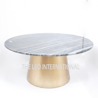 Paires de 2 tables gigognes en aluminium plaqué or pour la maison, le bureau, les restaurants, les hôtels, table basse