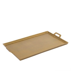 Bandeja de Almacenamiento Rectangular de Metal con Acabado Dorado Pulido, Compartimento Único para Uso en Mesa, Diseño Moderno, Apta para Lavavajillas - Product Image 4