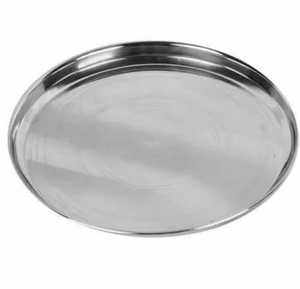 Juego de Platos Redondos de Acero Inoxidable de Grado Alimenticio Premium, Vajilla Reutilizable y Duradera para el Hogar, Restaurantes y Hoteles - Product Image 1