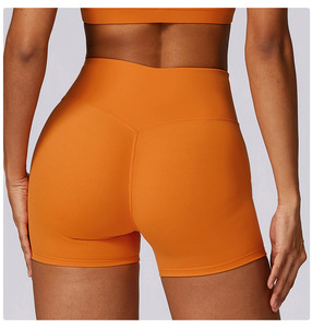Shorts de yoga pour femmes, taille haute, séchage rapide, cyclisme, entraînement, gym, antistatique, sans couture, 220g, maille respirante - Product Image 3
