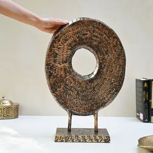 Sculpture en métal d'acier inoxydable de grande taille, de haute qualité, pour l'aménagement paysager extérieur, avec design personnalisé pour une utilisation domestique moderne, vente en gros - Product Image 1