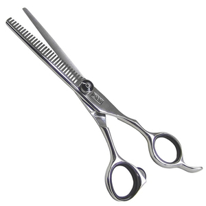 Tijeras de peluquería profesionales multicolor de acero inoxidable con 32 dientes para mano derecha, para desbastar y cortar el cabello, afiladas. - Product Image 6