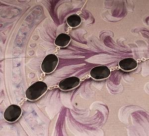 Pendentif en argent sterling onyx noir fait main, bijou ovale en pierre naturelle, collier pour femme, cadeau tendance - Product Image 3