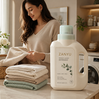 Bouteille cosmétique en PEHD de 1L, étiquetage personnalisé, forme plate, emballage liquide ménager, fabrication OEM ODM
