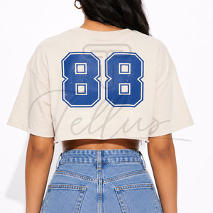 Camiseta Corta para Mujer, Informal, de Algodón, para Uso Diario, Ligera, a la Moda - Product Image 3