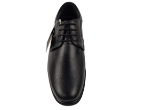 Zapatos Oxford de Vestir para Hombre, de Piel Negra de Oveja, con Punta en Pico, con Cordones, para Oficina y Carrera Profesional, Color Sólido, Suela de Goma con Relieve - Product Image 2