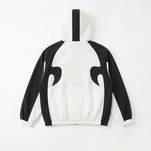 High Demands Custom Logo Black White Men's High Quality Nylon <b>Wind</b> <b>Breaker</b> Sets Suits For Summer Wear Streetwear Hoodies Trouser - Product Image 3