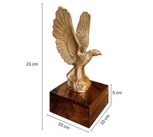 Esculturas de águilas doradas voladoras, figura de aluminio para mesa de 9 pulgadas, para el hogar, la oficina y la inauguración de una casa. - Product Image 2