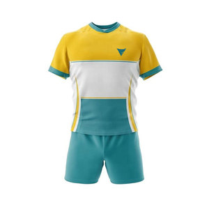 Meilleures ventes : Uniforme de rugby confortable et respirant en polyester, haute qualité, manches courtes, service OEM, offre spéciale - Product Image 1