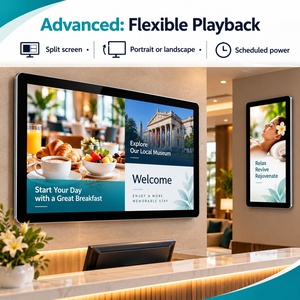 Pantalla Comercial de 32 Pulgadas para Montaje en Pared, Menú Digital LCD, Señalización Digital para Restaurantes, Publicidad, Android, Windows, WiFi, OEM - Product Image 3