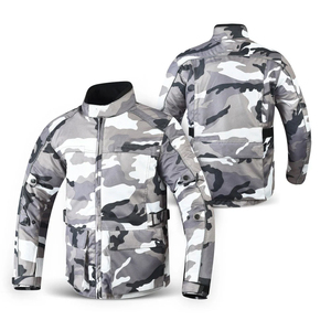 เสื้อแจ็คเก็ตมอเตอร์ไซค์ลายพรางสำหรับผู้ชาย แขนยาว กันลม ผลิตจากโพลีเอสเตอร์ ใส่ได้ทุกฤดู เหมาะสำหรับการแข่งรถ - Product Image 1