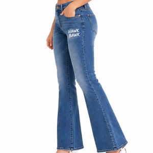 Women Flared Denim <b>Jeans</b> Premium Stretch Flared Stylish Comfortable Durable High <b>Waist</b> Fashion Design For Women Denim Flare Pant - Product Image 3