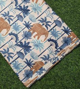 Tissu en coton imprimé éléphant tendance 2026 sur le thème Safari Jungle pour la couture – Tissu doux et léger pour robes féminines - Product Image 3