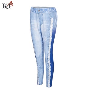 KEVEN IMPEX Jeans de Mezclilla para Mujer, Corte Regular, Tallas Grandes, Largos, Elásticos, Transpirables, Ecológicos, Cintura Media, Pierna Recta - Product Image 6