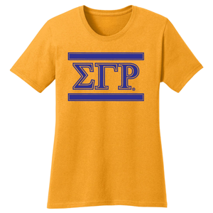 Simple 3 Greek Letter T-<b>Shirt</b> - Sigma Gamma Rho <b>Gold</b> | Greek Sorority <b>Shirt</b> SGRho Apparel Casual Unisex Tee Sorority Gift - Product Image 1