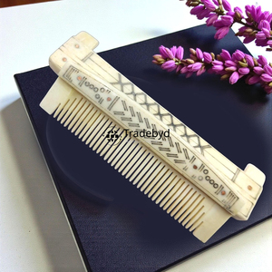 Tradebyd Premium Bone Hair <b>Comb</b> Handmade <b>Wide</b> Tooth <b>Comb</b> for Thick Curly Straight Hair Styling and Care - Product Image 4