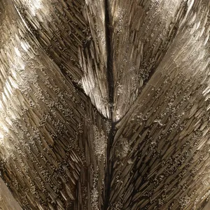 Modern <b>Bronze</b> Leaf-Shaped <b>Vases</b> Handmade Tabletop Flower Display for Housewarming Decor - Product Image 5