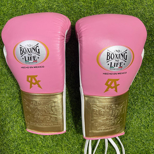 Guantes de Boxeo Personalizados No Boxing No Life de Cuero Genuino para Entrenamiento y Sparring con Cierre de Gancho y Cordones - Product Image 2
