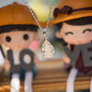จี้เพชรทรงลูกแพร์ 3.00 กะรัต รับรองโดย IGI ทองคำขาว 14K เครื่องประดับชั้นดี - Product Image 6