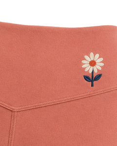 Manufacturer Custom Dusty Coral Women <b>Flared</b> Yoga Set Embroidered Sports Bra And High Waist Bell Bottom <b>Leggings</b> Fitness Wear - Product Image 6