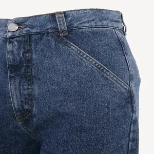 New Arrival Women Denim <b>Jeans</b> Mid Waist Straight Casual <b>Jeans</b> High Quality Quick Dry Customized Color - Product Image 5