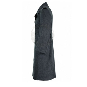 Trench-coat confortable pour homme, ceinture à la taille, doublure douce, boutons recouverts sécurisés, coton/laine, écologique, haute qualité - Product Image 4