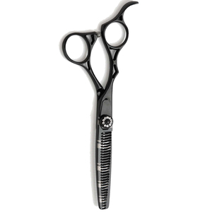 Ciseaux de coiffure noirs pour effiler les cheveux, lames Supercut ultra-affûtées, ciseaux de texturation capillaire, ciseaux de toilettage pour la beauté - Product Image 2