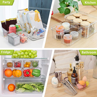 Ensemble de 7 contenants de rangement pour réfrigérateur hermétiques et anti-fuites, organisation de la cuisine, sans BPA, compatibles lave-vaisselle, grande capacité, design moderne pour aliments